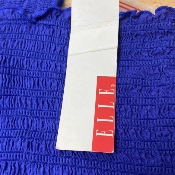 Kohl’s Elle Smocked Babydoll Tiered Closed Button Down Spaghetti Strap Sz Large - Picture 6 of 8